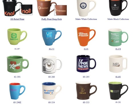 Variety of Mugs